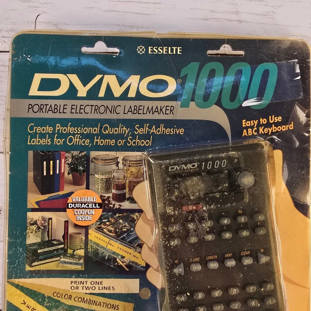 Vintage‎ Dymo 1000 Portable Electronic Labelmaker Esselte 15002 New In Box 1995